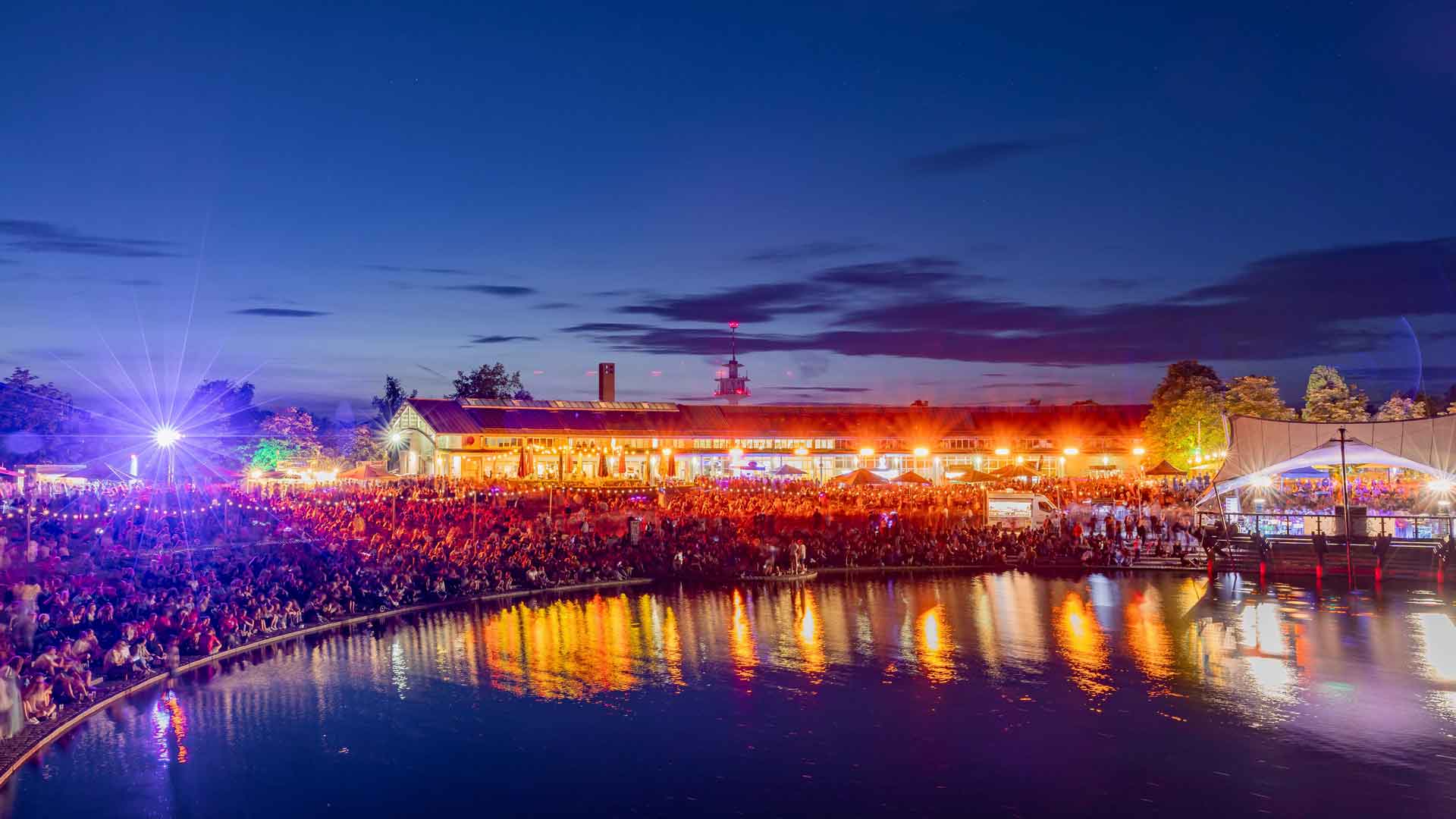 Freiburger Seefest Abendansicht Freiburger Seefest Abendansicht